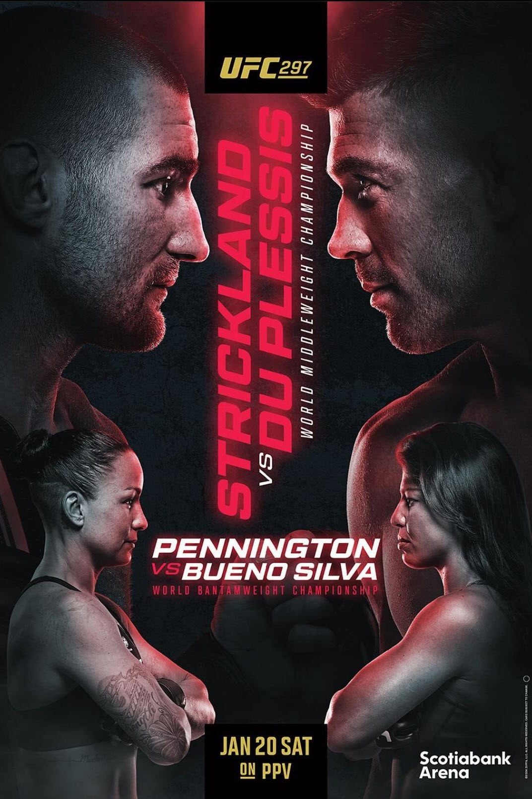 UFC 297: Strickland vs. du Plessis - Bild 1 von 19